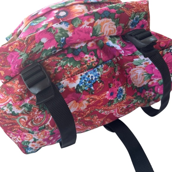 Vans Floral Backpack with Front Pocket Organizer Pink - Picture 7 of 12